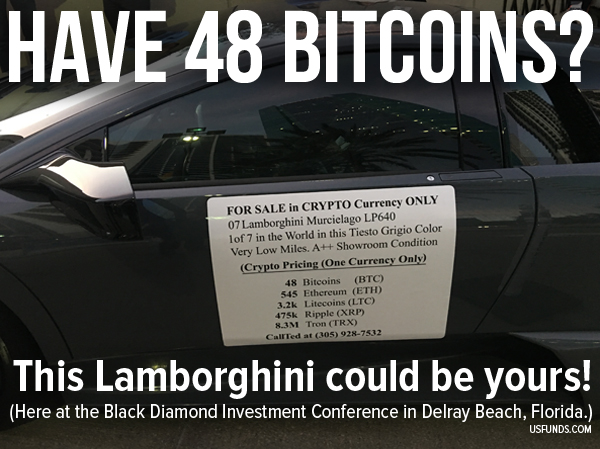 Have 48 bitcoins this lamborghini could be yours