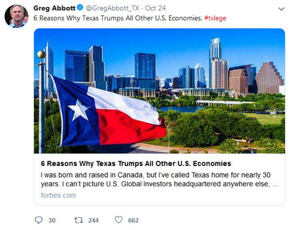 Greg Abbott Twitter Texas Frank Talk