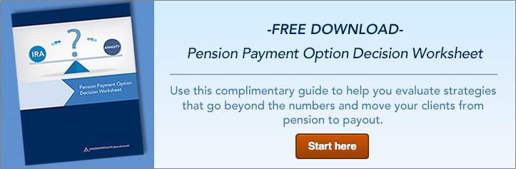 Pension Payment Option Decision Worksheet