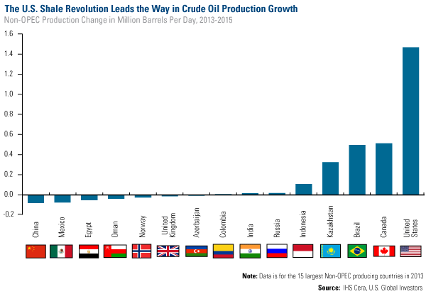 The U.S. Shale Revolution Leads the Way in Crude Oil Production Growth