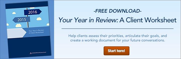 Your Year in Review: A Client Worksheet