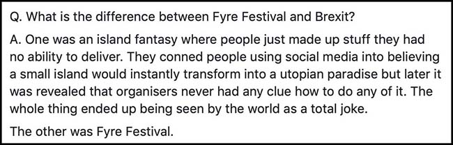 Fyre Festival Brexit