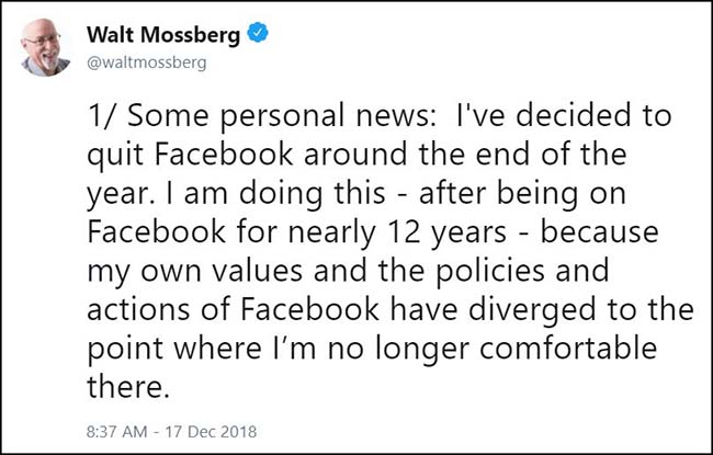 Walt Mossberg Tweet