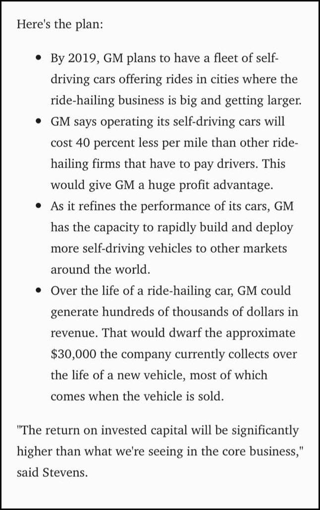 GM Self-Driving Cars
