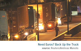 Need Euros? Back up the truck.