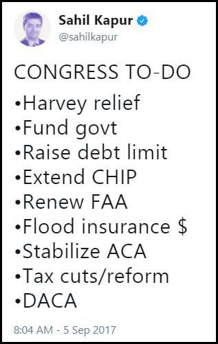 Congress to-do list
